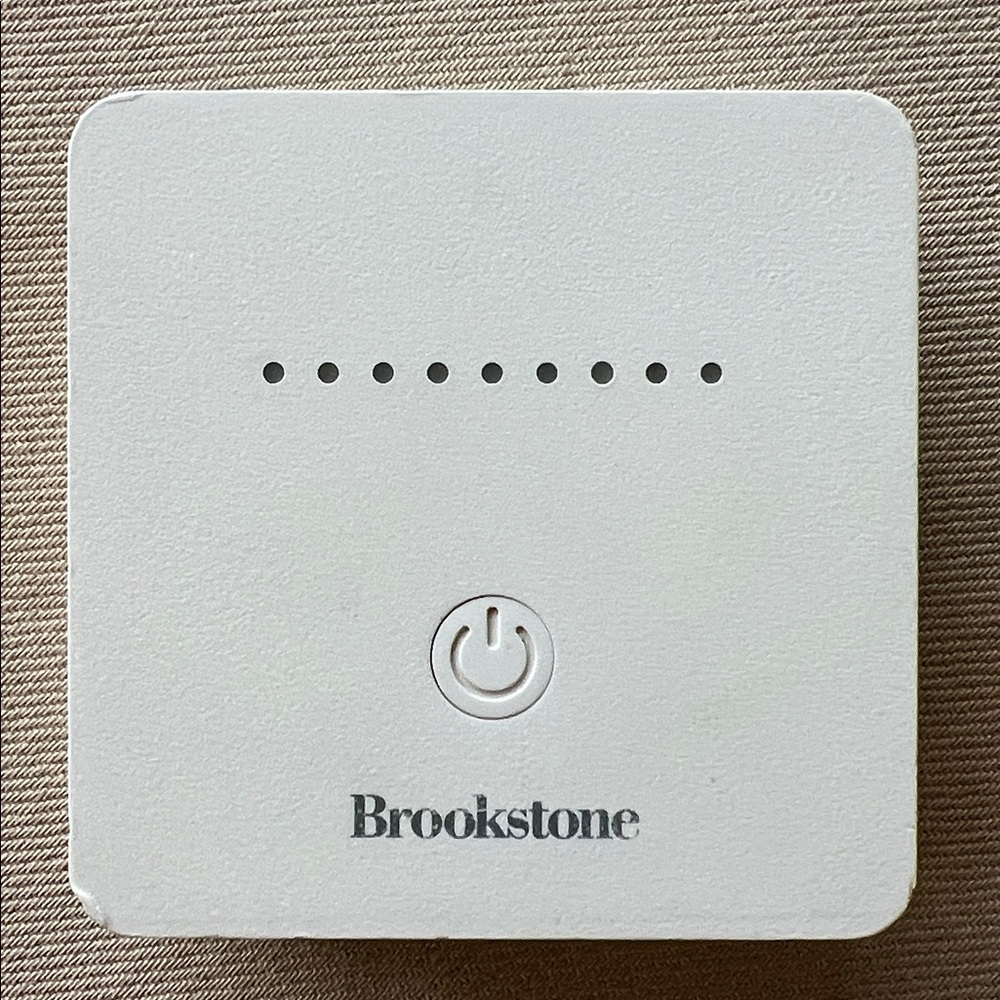 Brookstone White Portable Charger with LED Indicators